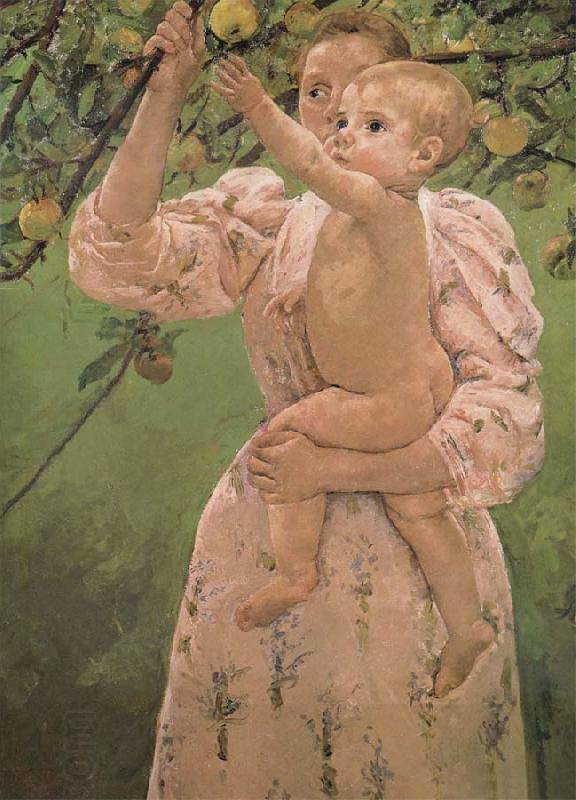 Mary Cassatt Drinks trying to reach an apple China oil painting art
